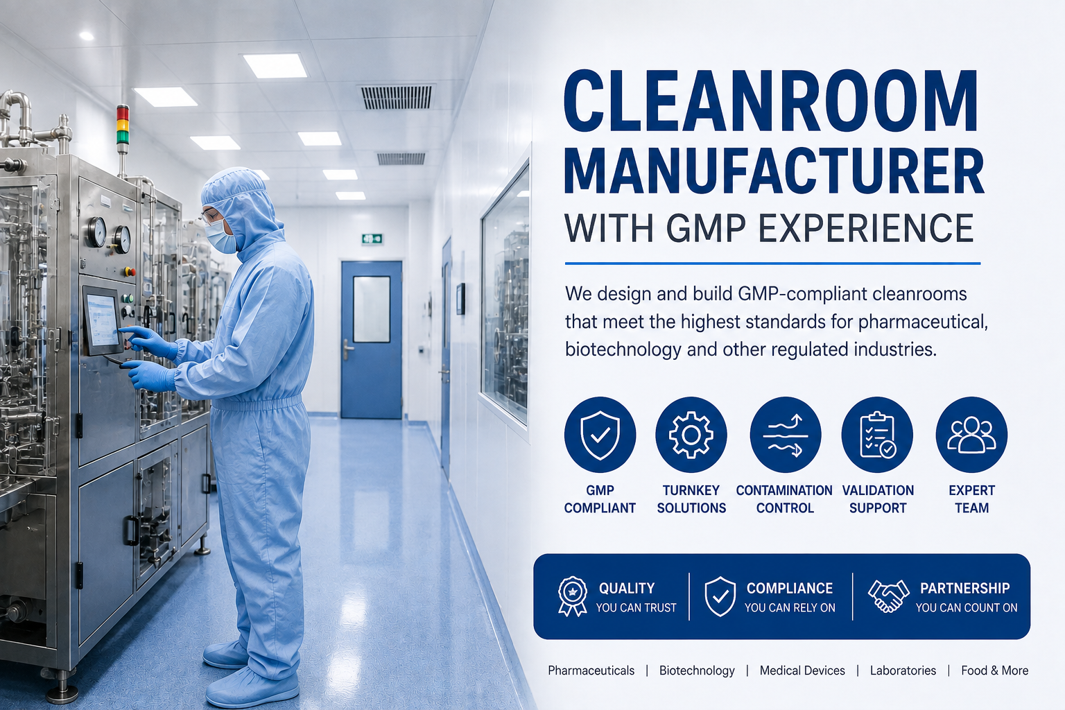 cleanroom manufacturer with GMP experience