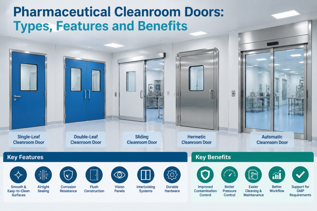 Pharmaceutical Cleanroom Doors: Types, Features and Benefits